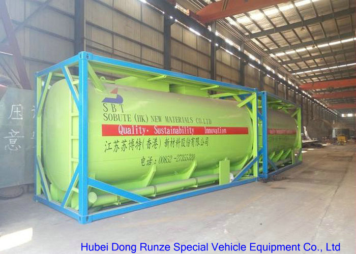 Fluoboric Acid Transport Tank Container 20FT , ISO Bulk Container For Shipping