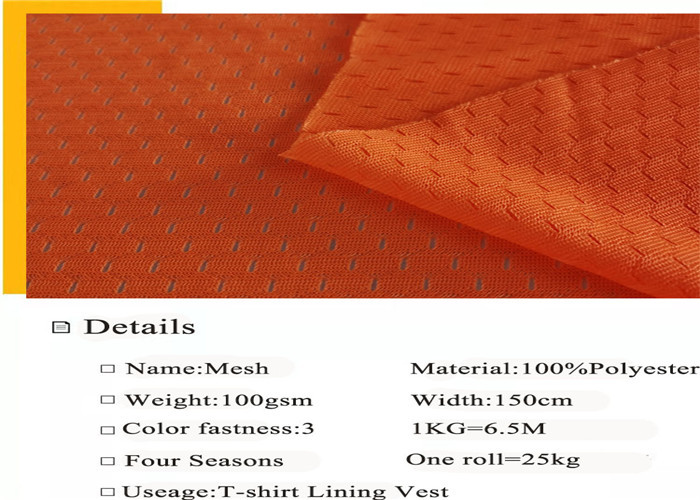 Basketball Football Jersey Mesh Fabric For Sports Shorts Vest