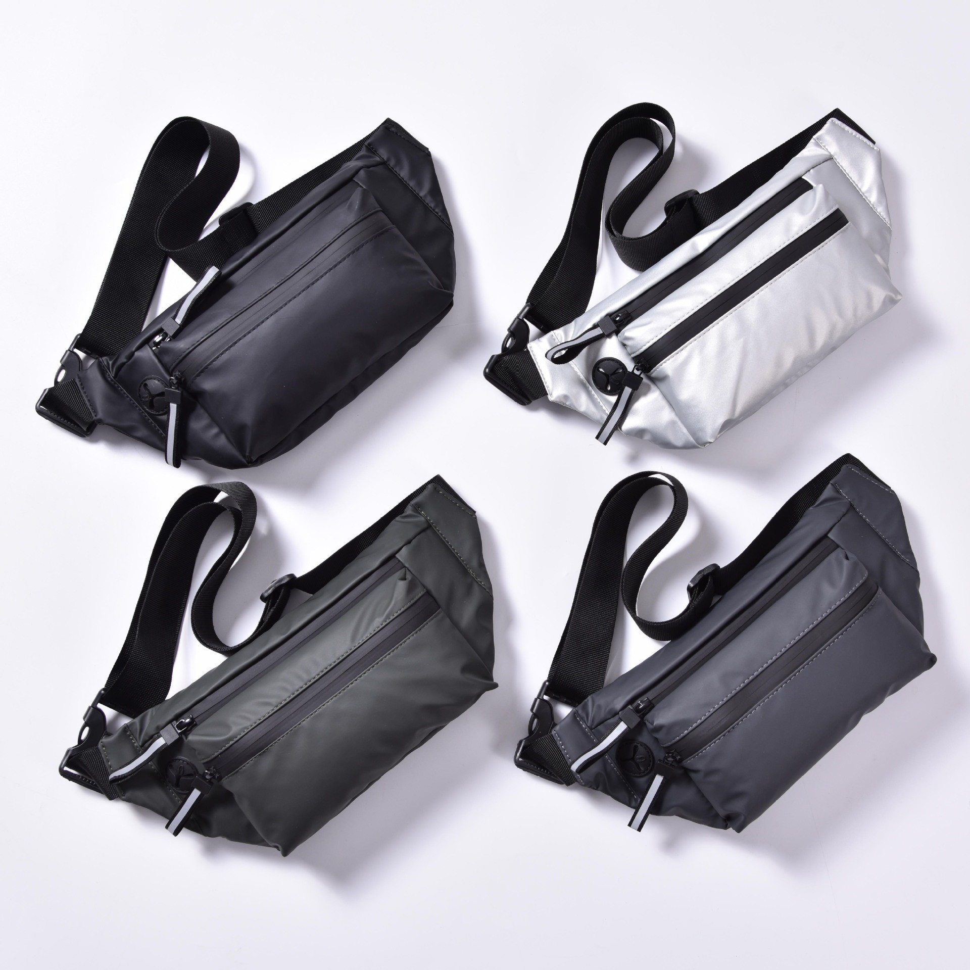 Fabric Sport Waist Bag Pouch Lightweight Bum Bag Zipper Custom Logo