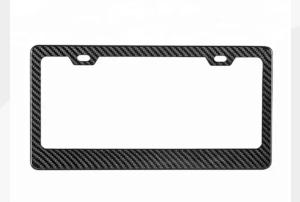 China Automotive Carbon Fiber Products 3K Twill Carbon Fiber Car License Plate Frame US Standard wholesale