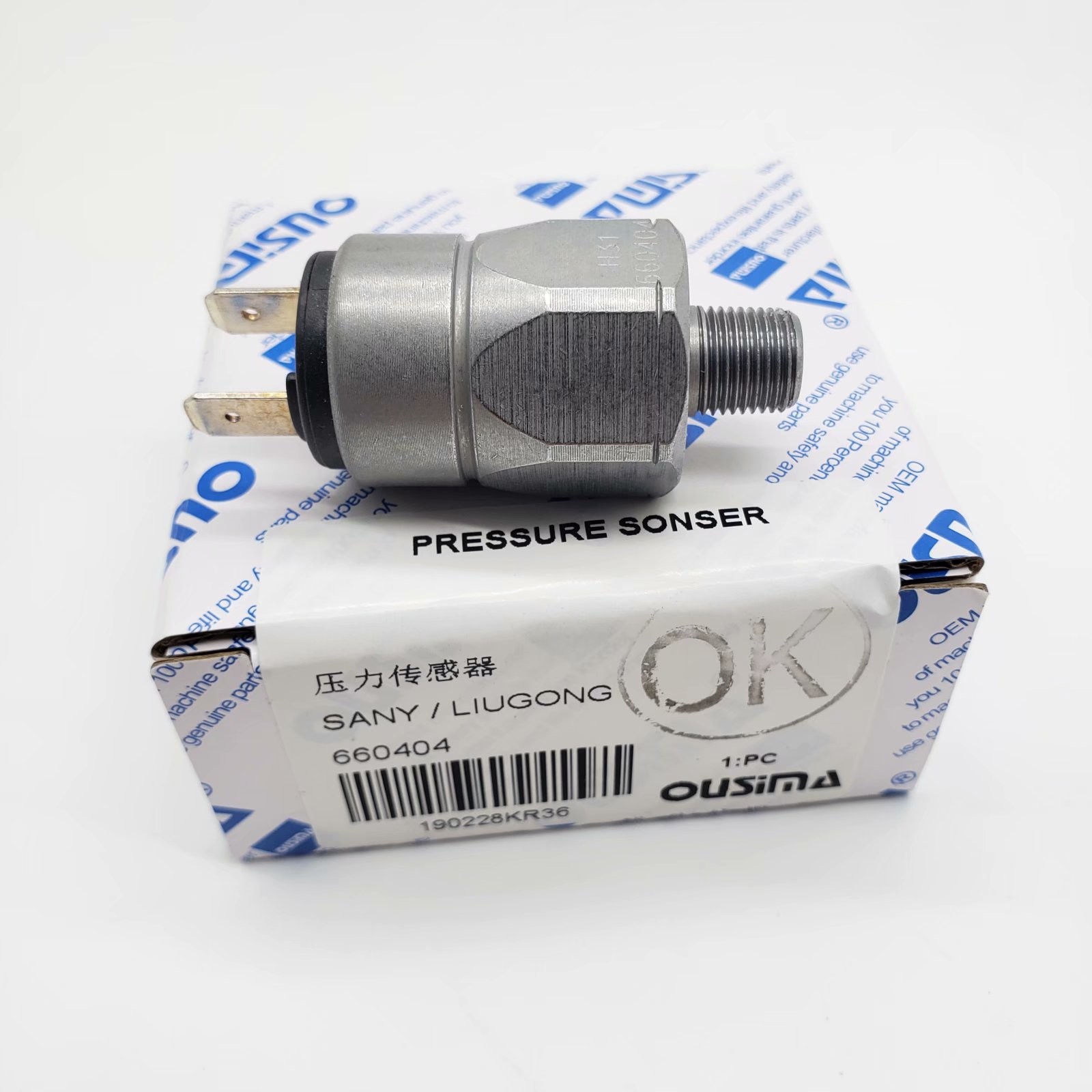 OUSIMA 660404 Oil Pressure Sensor For Sany/LIUGONG Excavator Pressure switch