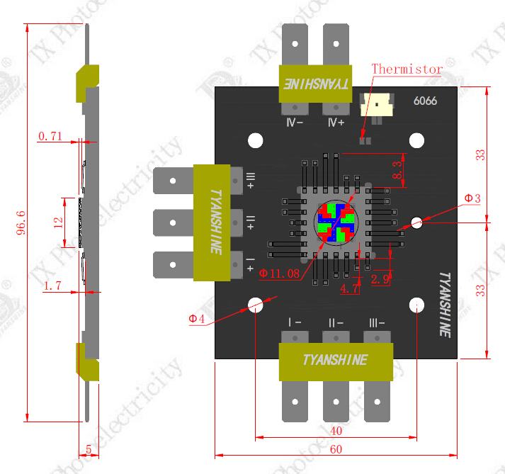 Integrated Multichip LED Engines RGBW 250Watt For Stage lighting