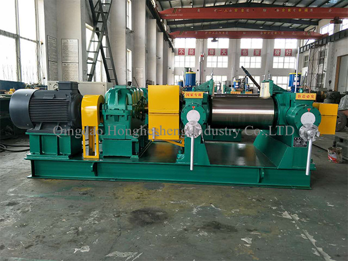 12mm Nip 21.8m/Min Open Mill Rubber Mixing Two Roll Rubber Mixer Machine