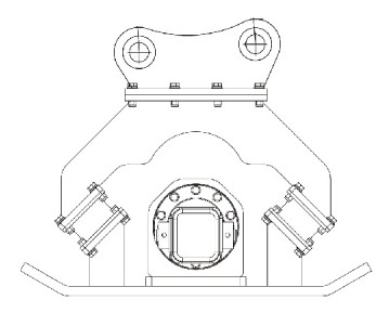 Concrete Mini Excavator Hydraulic Plate Compactor For Sunward SWE15 SWE18