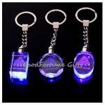 Crystal Keychain And Lanyard Santa Clause Christmas Led Light Keychain
