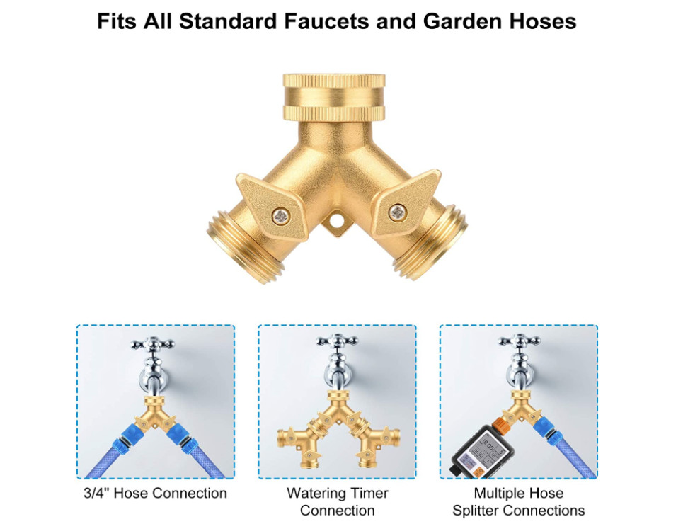 ANSI CNC Brass Y Valve For Lawn Irrigation Watering