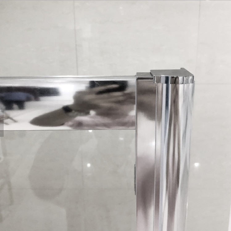Semi Frame Tempered Glass Shower Screen Single Panel Slide