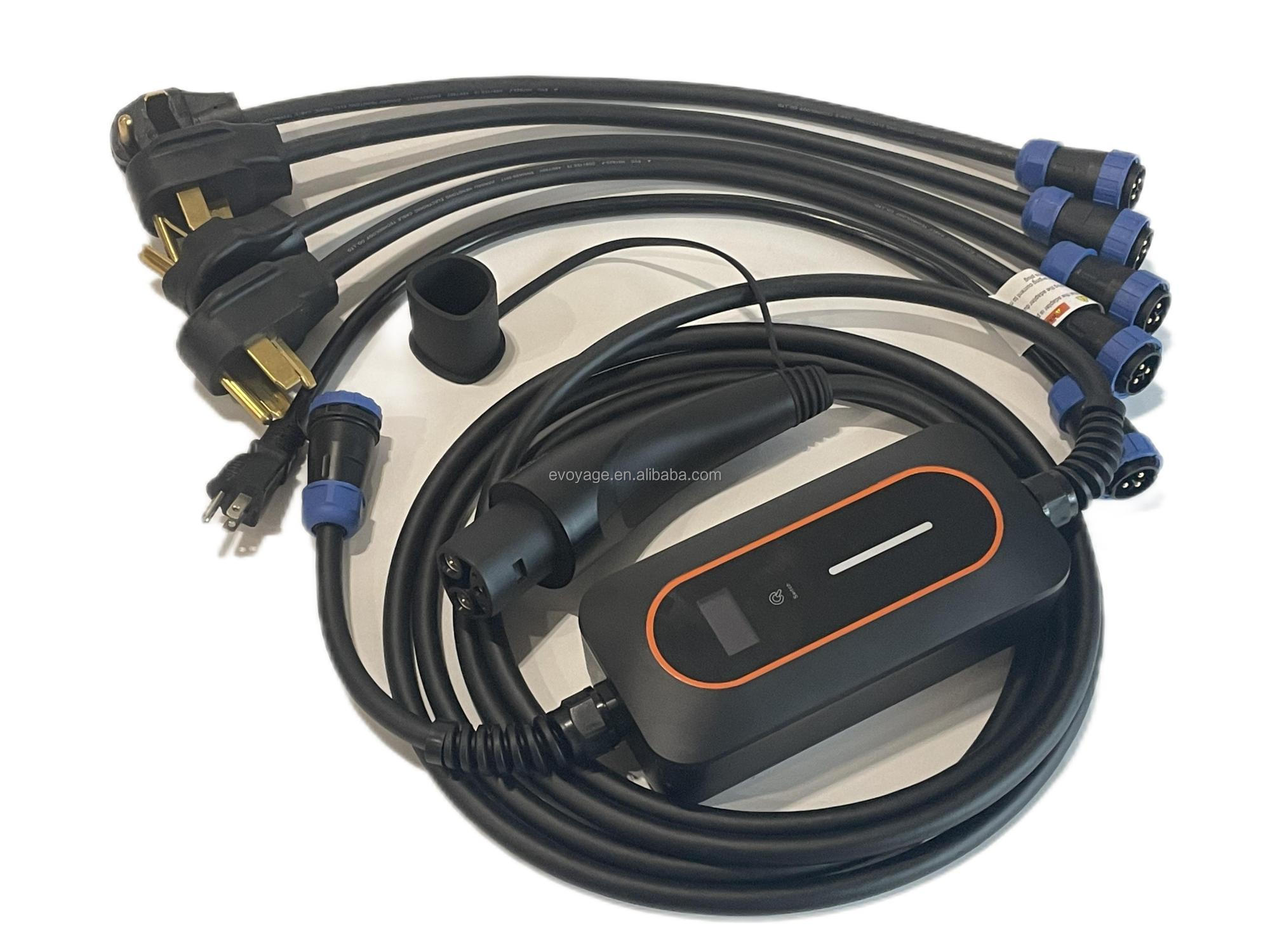 32A Tesla EV Charger NACS EV Electric Car Charger With NEMA 5-15 6-20 10-30 14-30 14-50