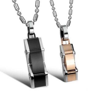 China New Fashion Tagor Jewelry 316L Stainless Steel couple Pendant Necklace TYGN148 wholesale