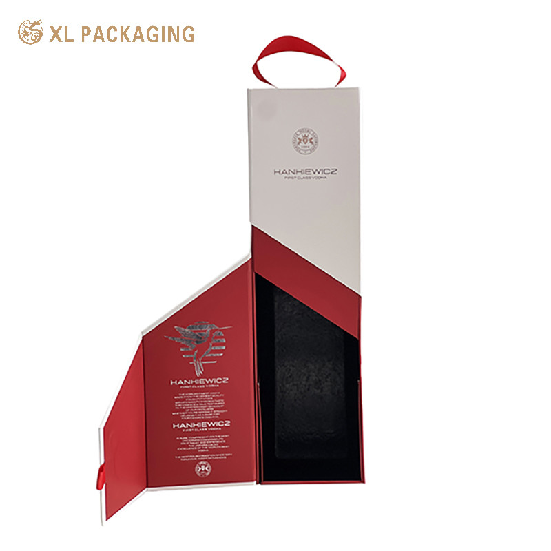 Foldable Custom Wine Paper Box Magnet Closure Lid Packing Boxes For Wine Bottles