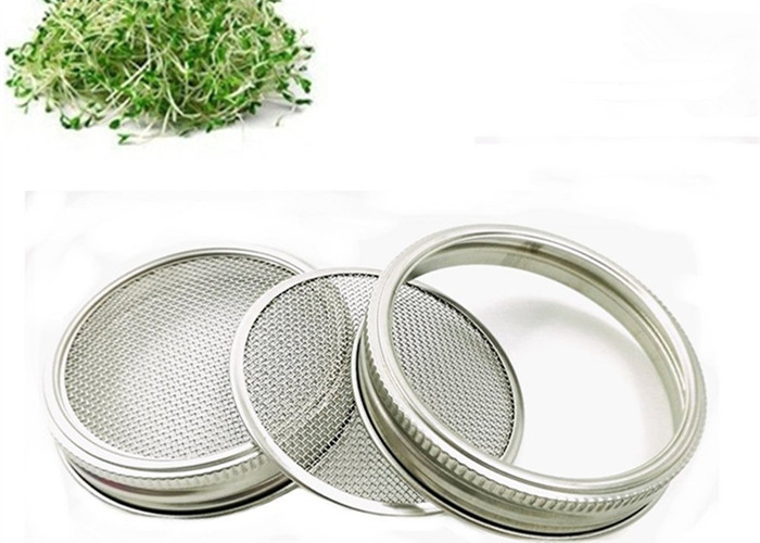 Anti Rust Wire Mesh Filter Element Seed Sprouting Screen For Canning Jar
