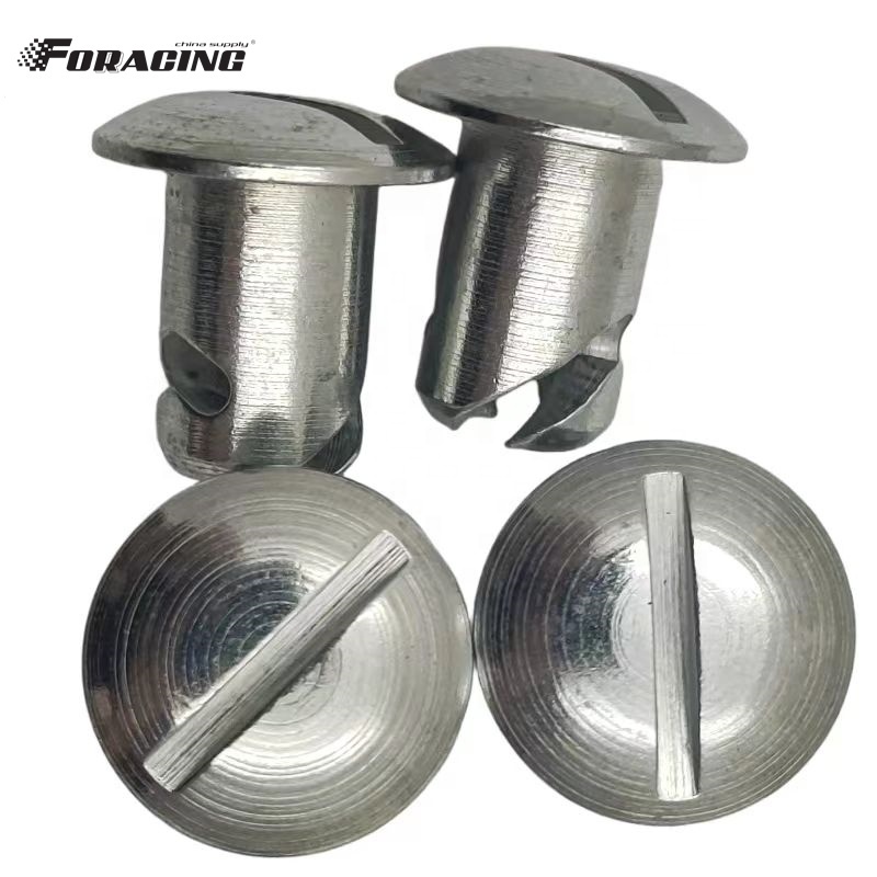 Universal Car Fitment Steel Quarter Turn Dzus Dome Head Buttons Silvery 7/16"x.450" for Sprint Car Maxim Racing Tune-Up