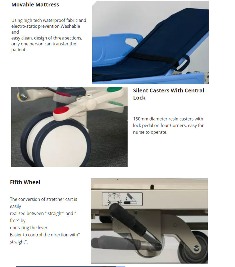 Manual Patient Emergency Transport Stretcher Hospital ODM OEM