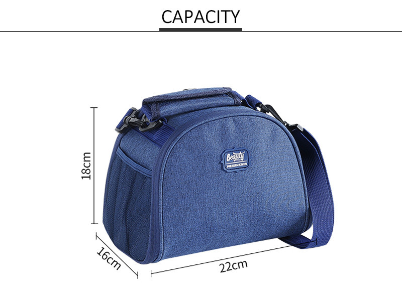 Eco Friendly Reusable Insulated Oxford Thermal Cooler Lunch Bag