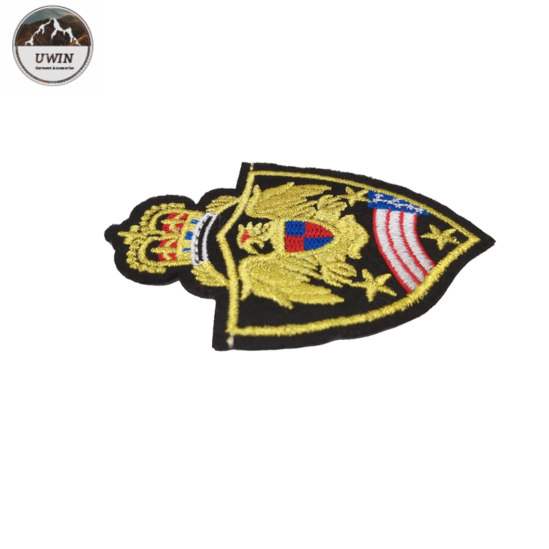 Luxury Royal Custom Uniform Patches , Handmade Personalized Iron On Appliques