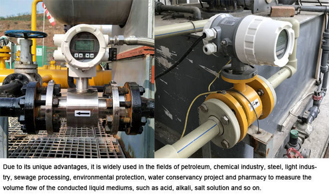 63mm Dia Intelligent Electromagnetic Flow Meter Dn100 Brand Metry