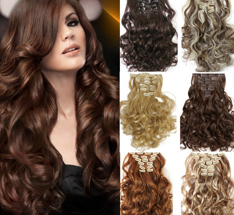 Quality 100% Unprocessed Brown Clip In Hair Extension Real Indian Virgin Hair for sale