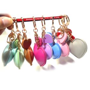 China ODM Personalised Brass Plating Heart Leather Keychain Handbag Charms wholesale