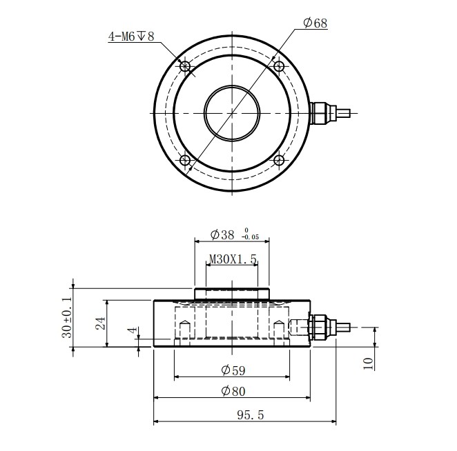 Stainless Steel Miniature Force Sensor 5-50kn Ring Force Sensor
