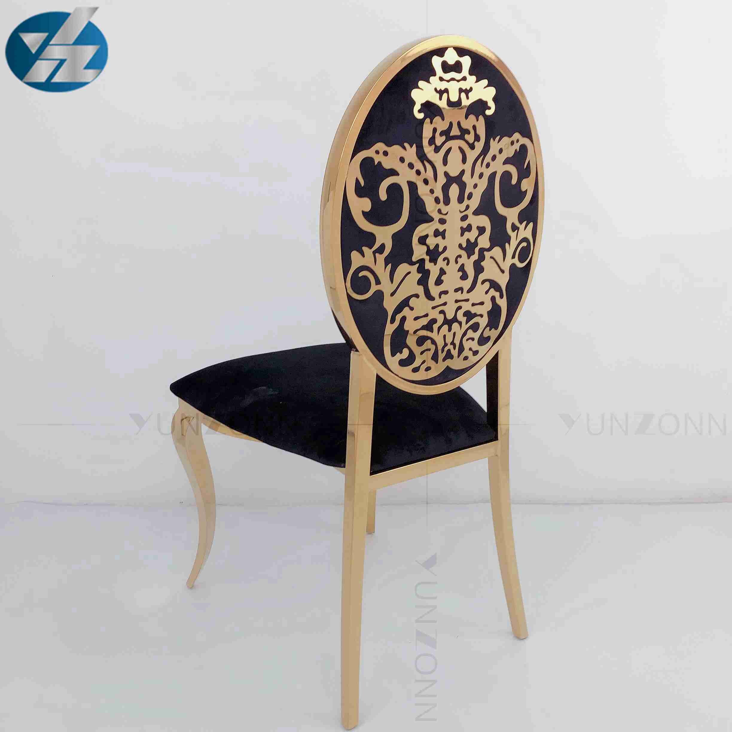 Traditional Stainless Steel Stackable Event Chairs Round Back Rental W50xD65xH92cm