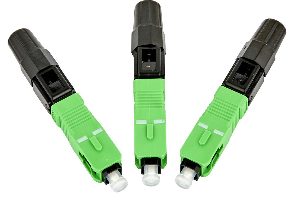 SC APC Fiber Optic Fast Connector, sc fast connector green Assembly quick
