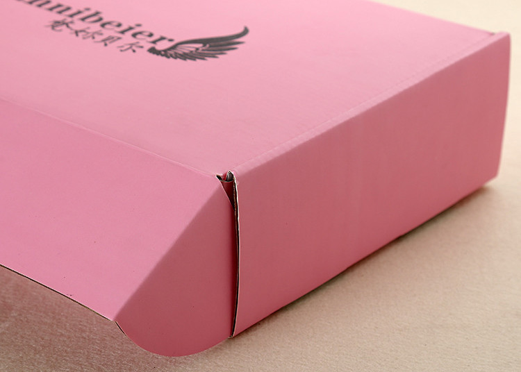 Folding Pink Corrugated Shipping Boxes / Matte Lamination Kraft Corrugated Boxes