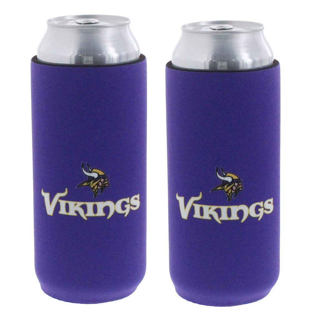 24 Oz Insulated Beer Can Sleeve With Football Team Logo