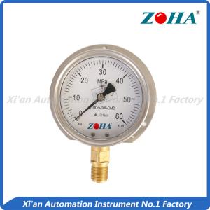 China Shock Resistance Oil Filled Pressure Gauge With Bottom Panel Mounting wholesale