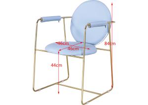 China Ergonomic 46cm 84cm Faux Leather Metal Dining Chairs wholesale
