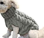 Striped dog winter clothes