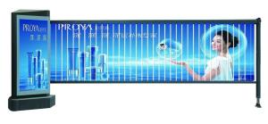 China Steel Boom Barrier Gate Remote Control , Advertising Parking Lot Gates wholesale