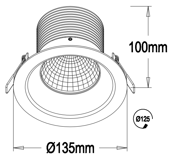 20W high lumens 5inch Citizen Chip LED Downlight With UL Price Tridonic Driver www xxx com