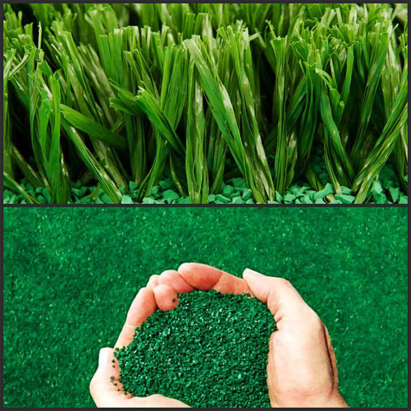 EPDM Green Color Rubber Granules For Sports Basketball Court Floor WAF Approved
