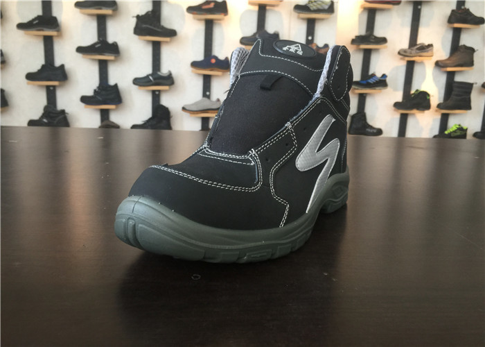 Anti Piercing Men Work Boots Standard S1 With Suede Leather / Nylon Cloth