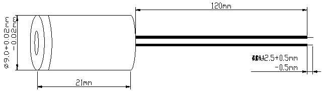 laser module 650nm laser diode 3-5.5mW,dia 9.0mm,red&green light,60degree line laser pattern