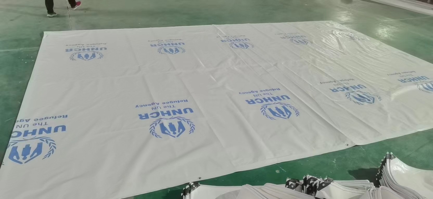 Wholesale Blue Color Tarpaulin Cargo Cover Heavy Duty Woven Fabric 120gsm,UV Resist Garden Cover Sheet,Pool Fabric