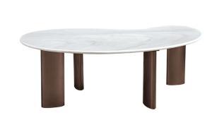 China Living Room Round Modern Marble Top Stainless Steel Side Table wholesale
