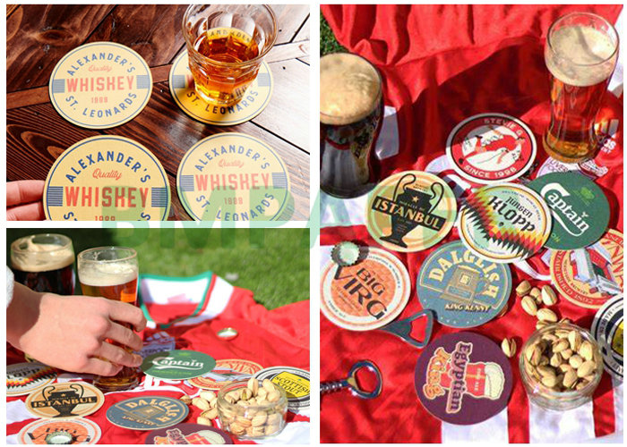 .035''  .045''  .061''  Long Grain White Bleached Beer Mat Board For Paper Coaster