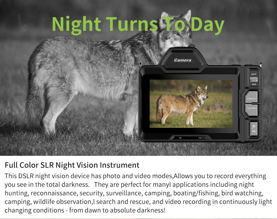 4K Full Color Image Intensifier Night Vision Goggles For Adults