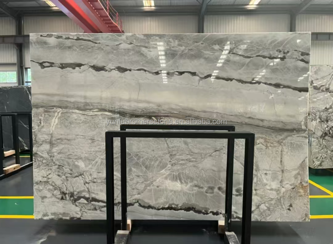Brazil Calacatta Grey Marble Fish Belly Gray Marble for Hotel Anti Slip Stairs Design
