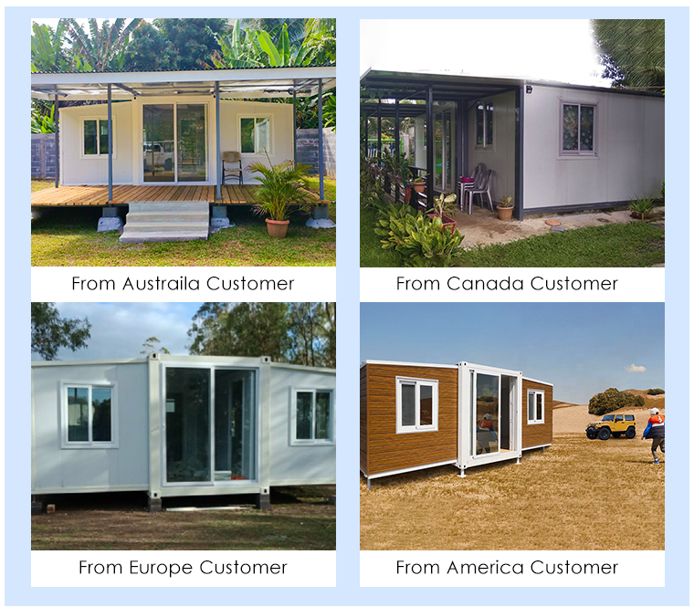 Prefab Portable Wood Expandable Container House with Light Steel Frame & Sandwich Panel