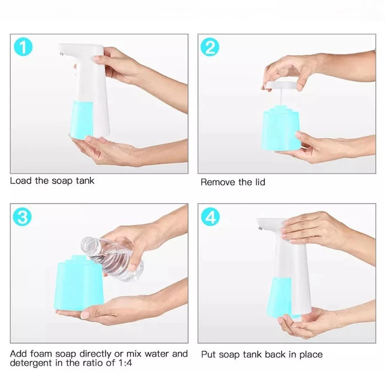 Green Touchless Hand Sanitizer Machine ROHS ABS Battery Operated
