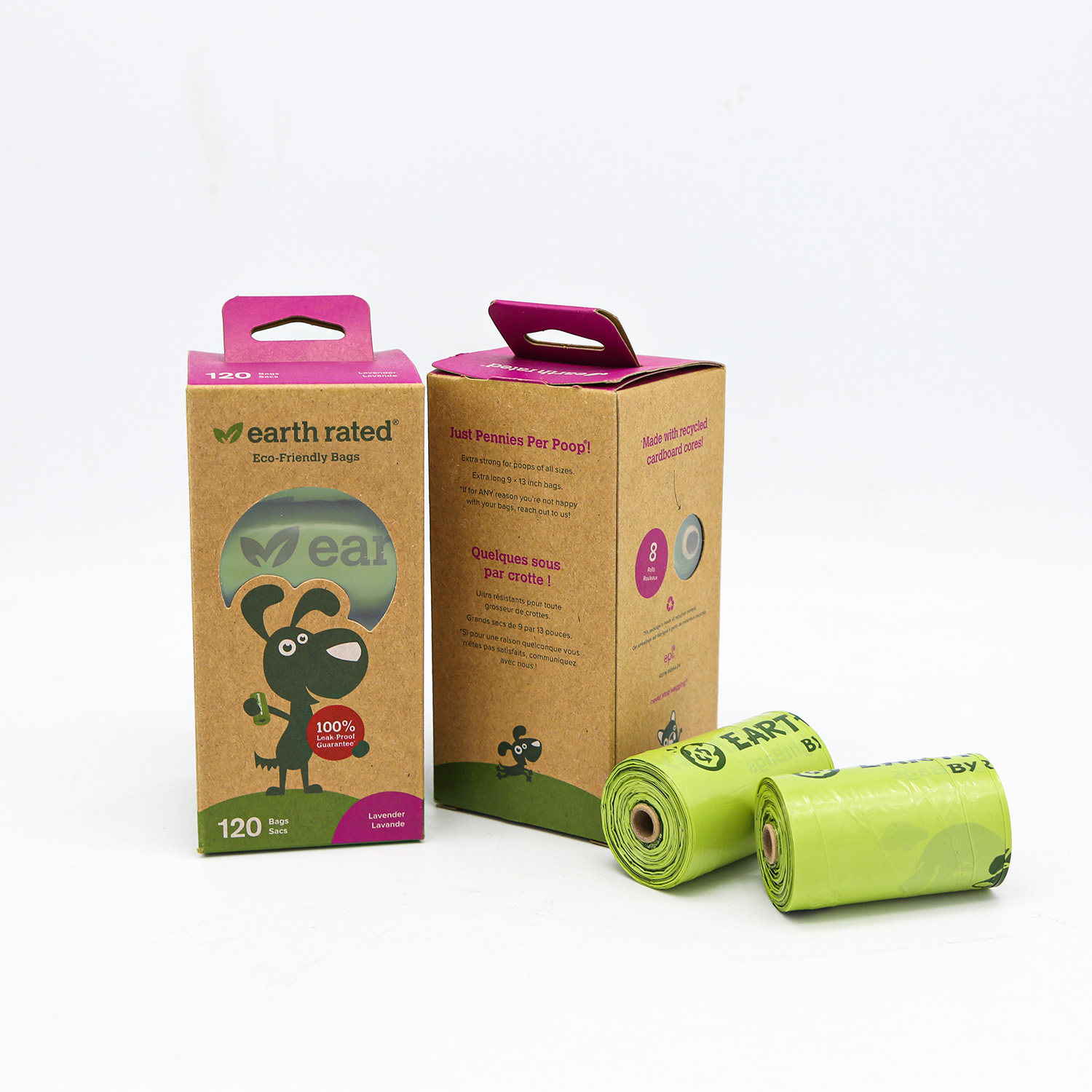 Factory Customized Eco friendly cornstarch compostable biodegradable dog poop bags for dog