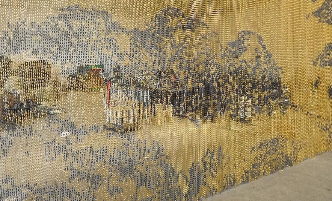 Lightweight Aluminum Coil Decorative Metal curtain For Restaurant