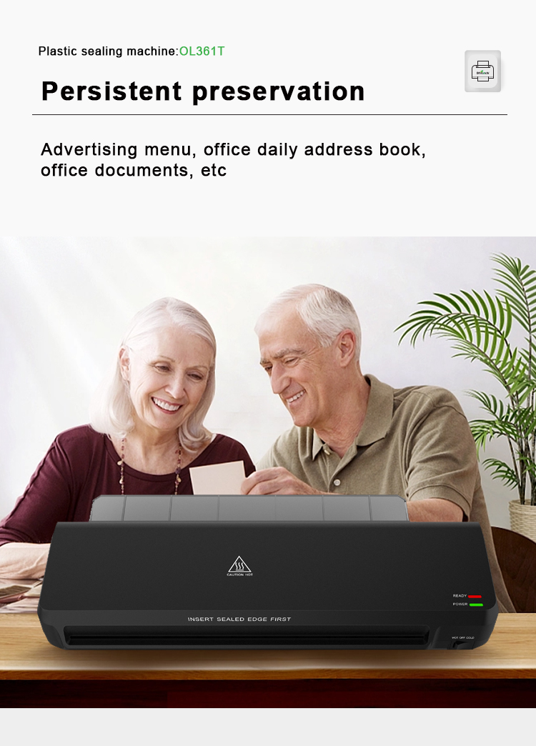 230V Type Home Office 2 Roller Quick Warm Up Hot Press A4 Paper Photo Laminating Machine