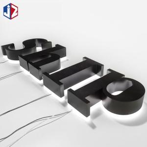 China Waterproof LED Backlit Signage Acrylic Black Titanium For Logo wholesale