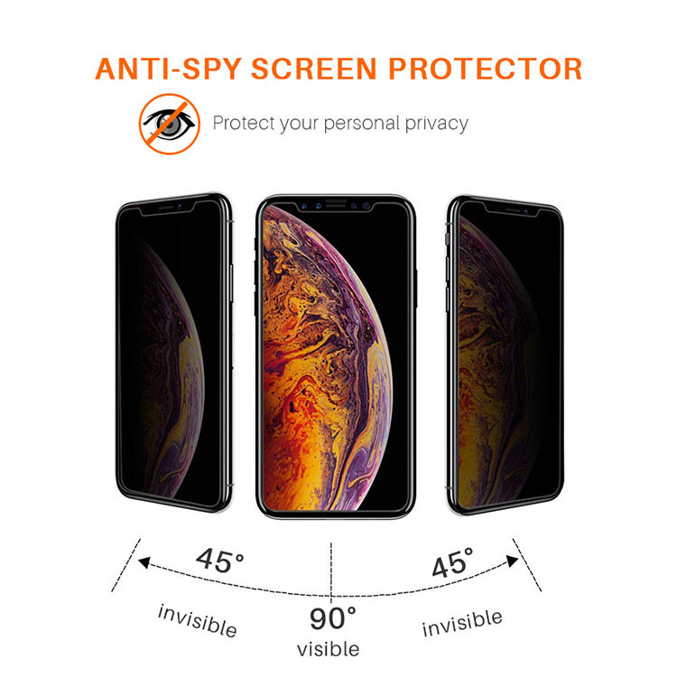 Anti Scratch Screen Protector 0.33mm Privacy Bubble Free Tempered Glass