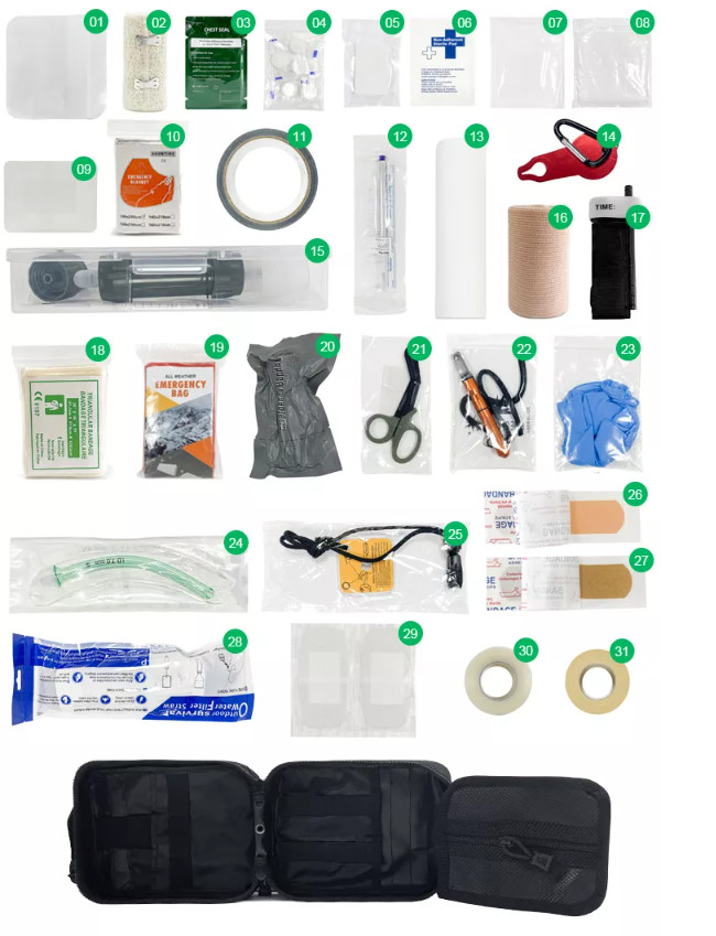 ISO13485 Emergency Oxford Cloth Backpack First Aid Kit Outdoor Camping Survival Kit