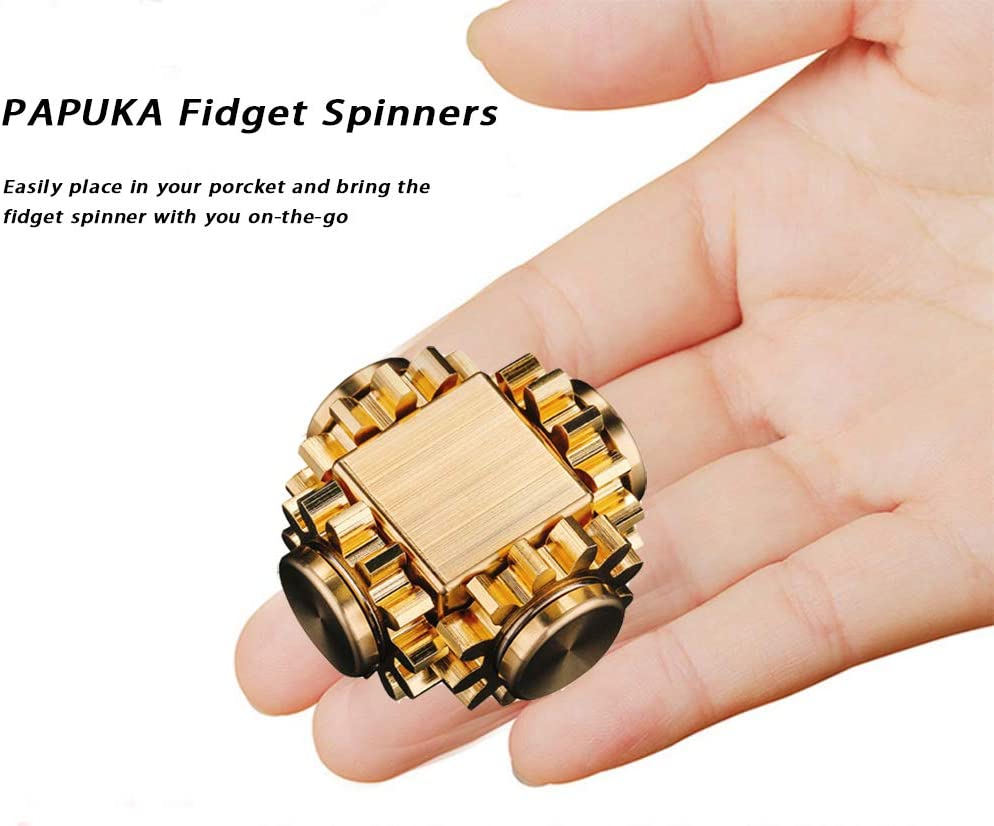 Unisex Metal Fidget Spinner Toy for Anxiety and Stress Relief Gear Linkage Resistance