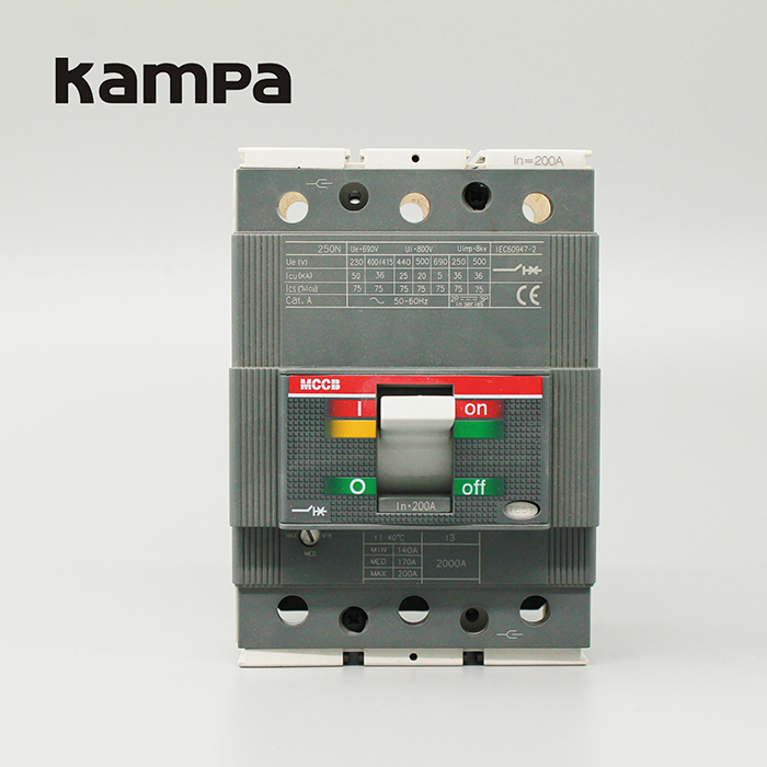 Molded Case Circuit Breakers Kampa T3n250 200a 3p mccb